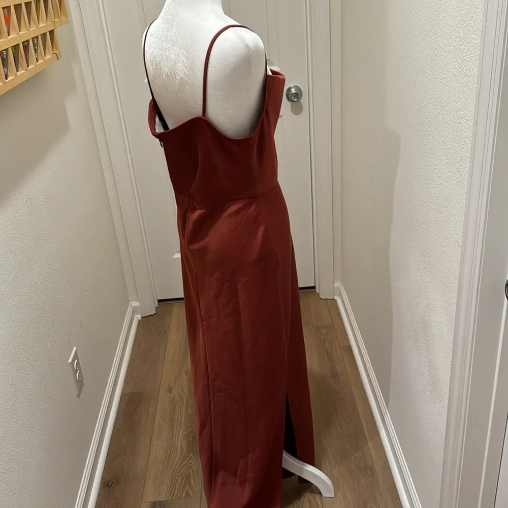 BHLDN Cali Satin Charmeuse Midi Dress - Picture 9 of 13